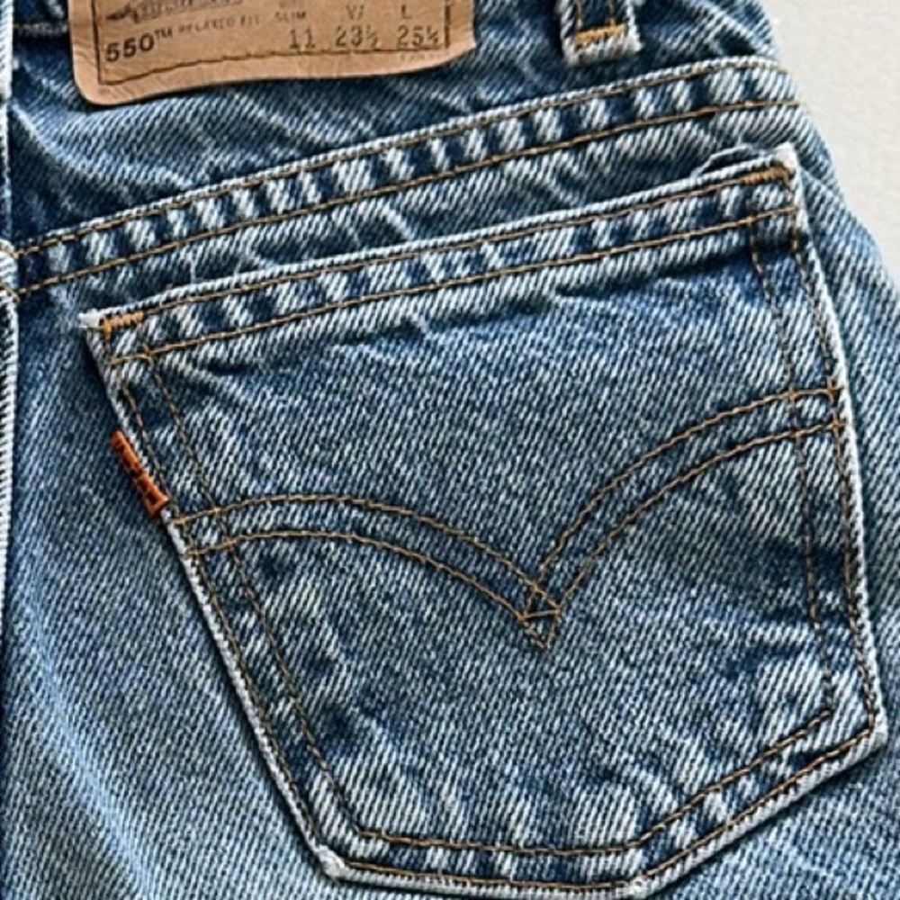 Levi’s Vintage Kids - Orange Tab— straight baggy trend- worn in wash VTG